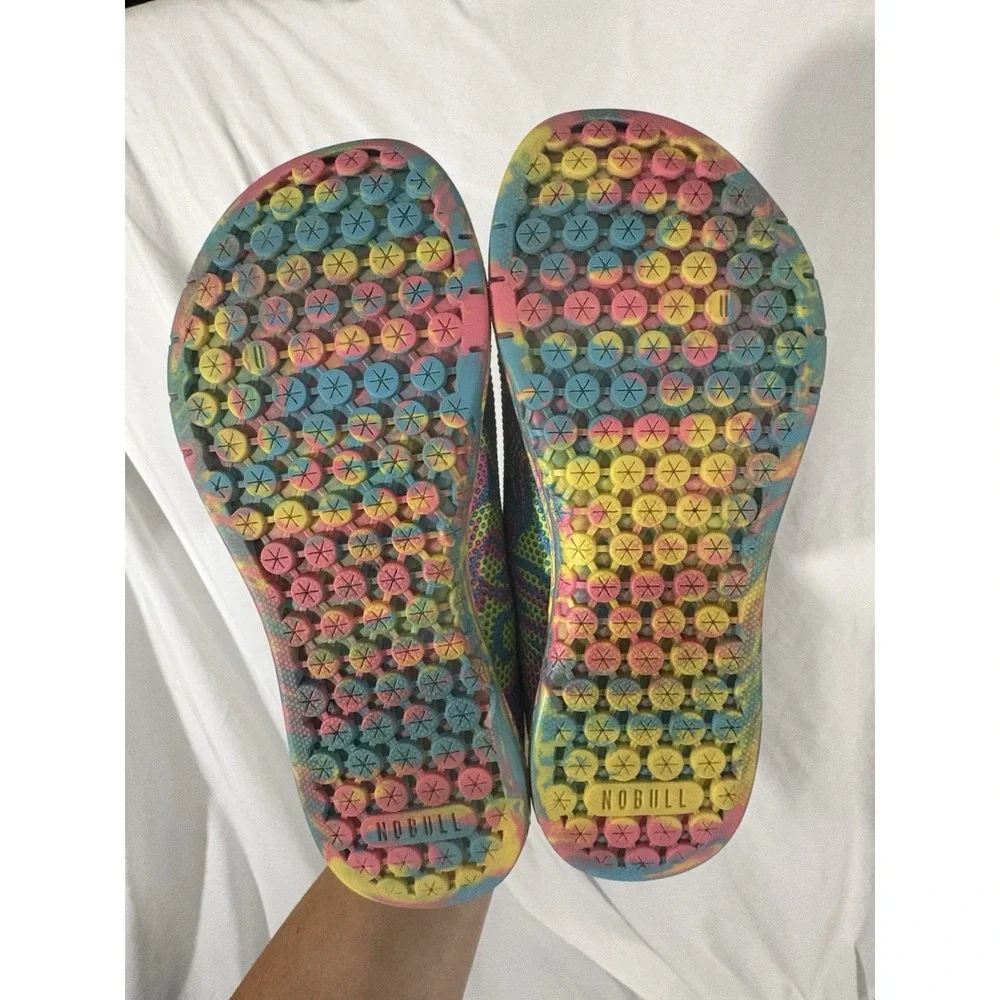 NoBull Superfabric Training Shoes Neon Swirl Womens 7.5 Unicorn‎ Collection